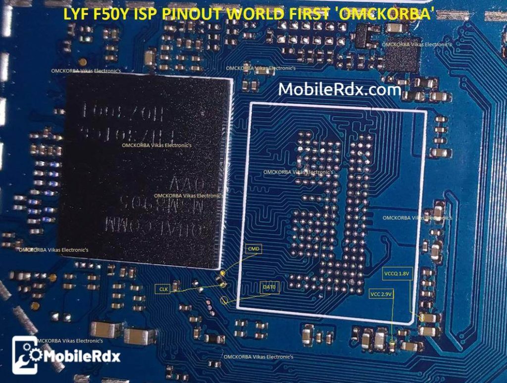 Lyf Jio F Y Isp Emmc Pinout For Emmc Programming And Flashing