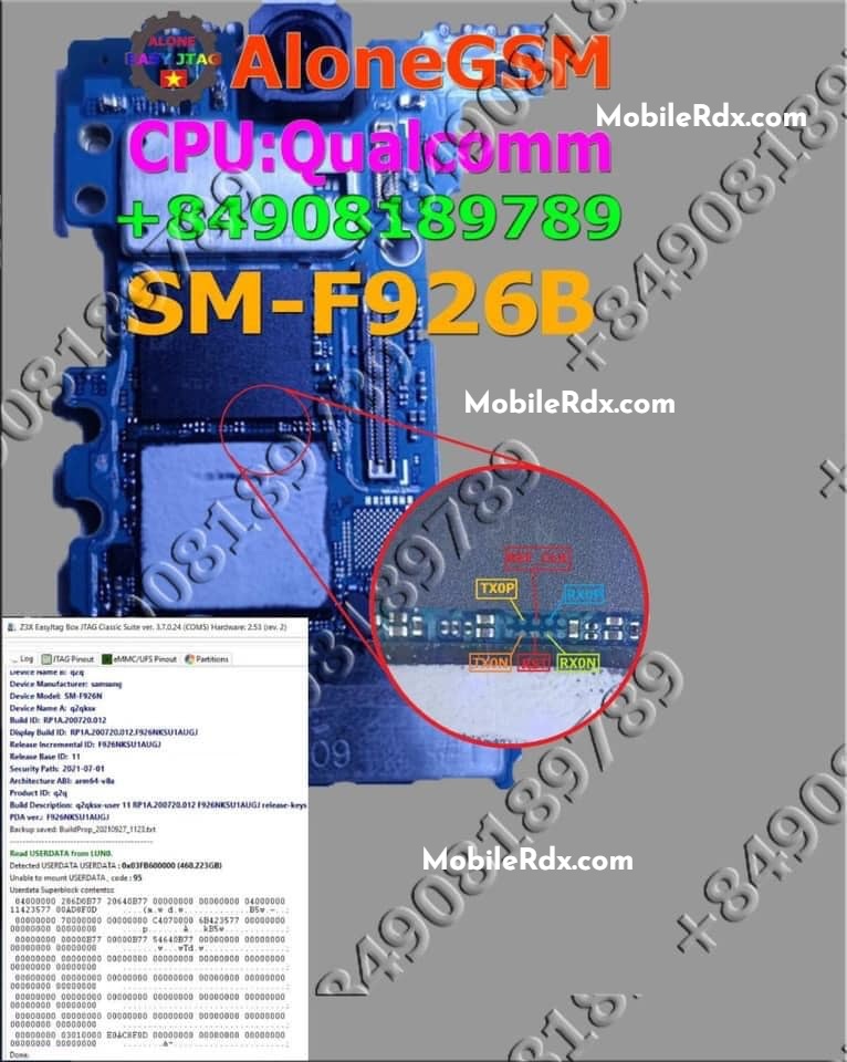 Samsung Galaxy Z Fold Sm F B Ufs Isp Pinout Test Point