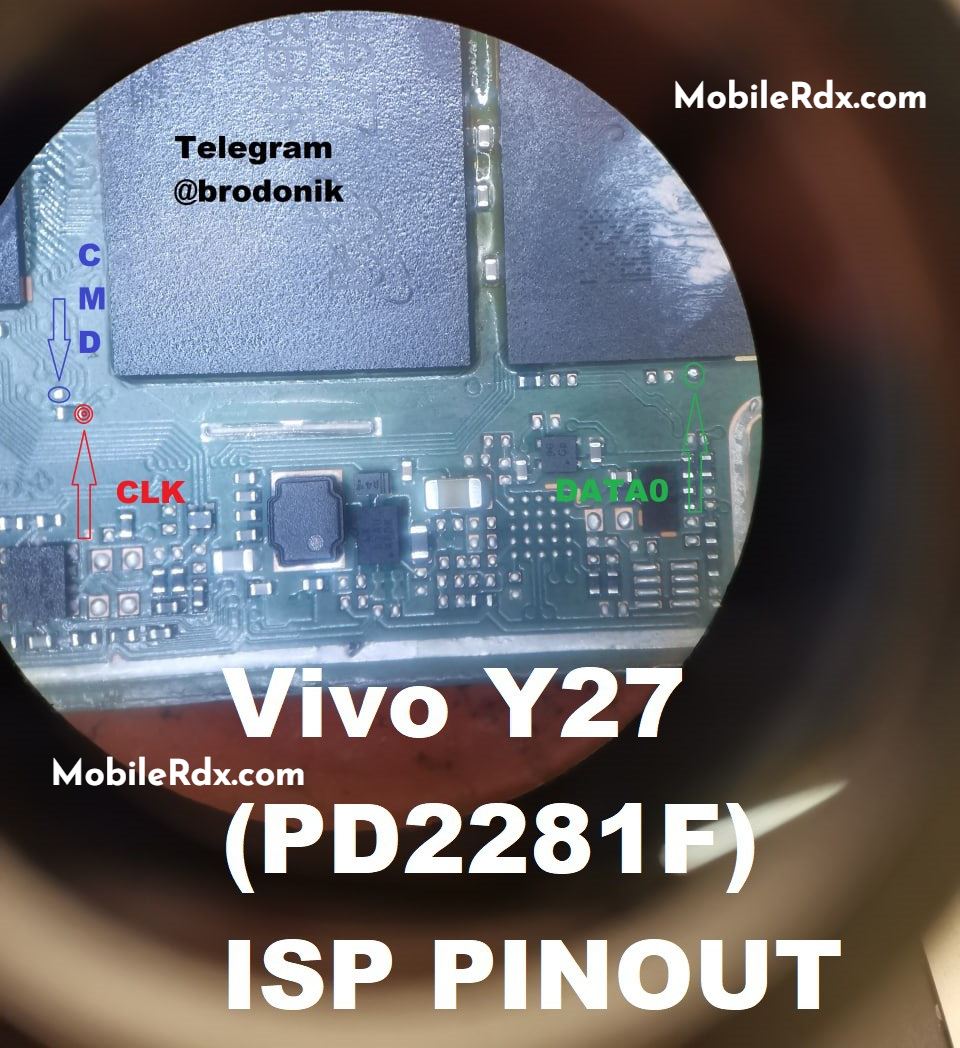 Vivo Y27 EMMC ISP PinOUT Test Point