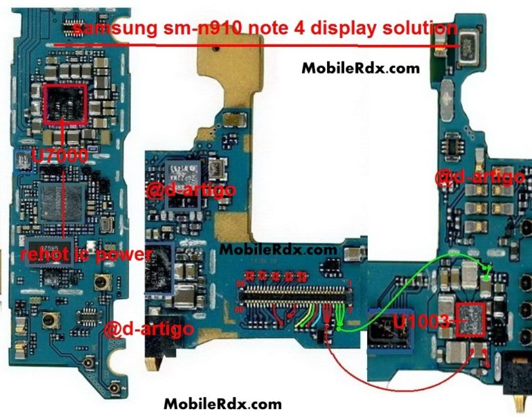 Samsung SM-N910 Display Lcd Ways Repair Solution