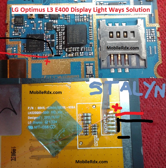 LG Optimus L3 E400 Display Light Ways Lcd Jumper Solution