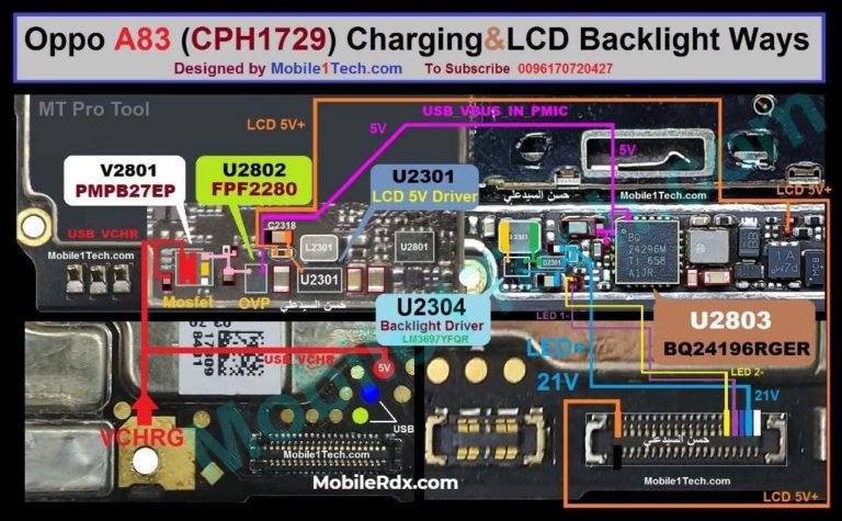 حل مشكلة اضاءة اوبو Oppo A83 Oppo-A83-Backlight-Way-Display-Light-Problem-Solution-768x475