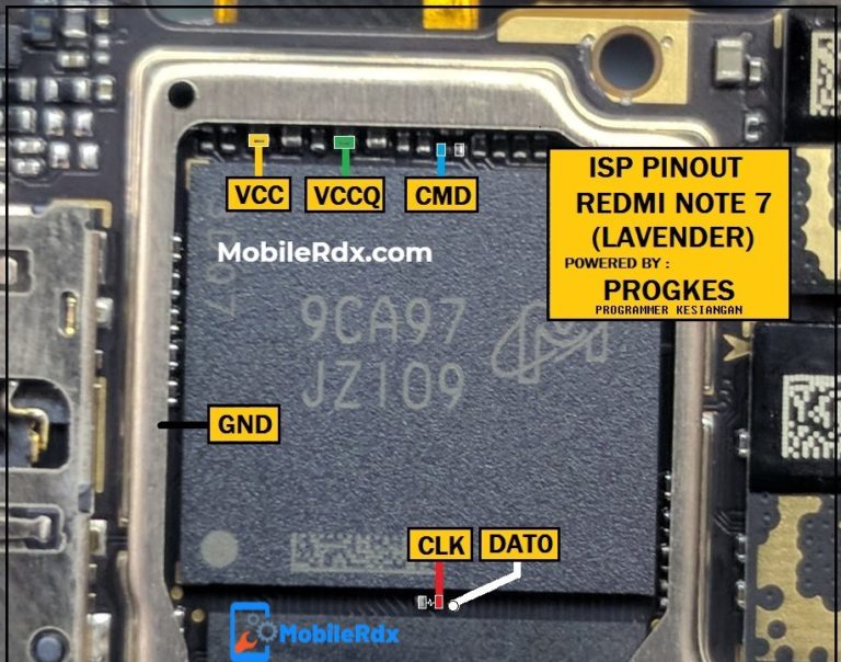 Redmi Note 7 ISP Pinout EMMC Ways