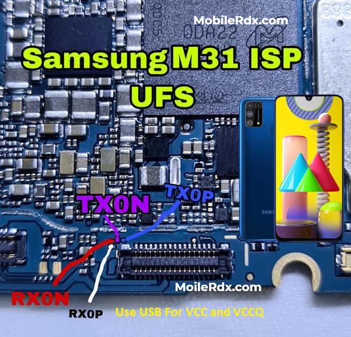Samsung Galaxy A31 A315 Isp Emmc Pinout Test Point