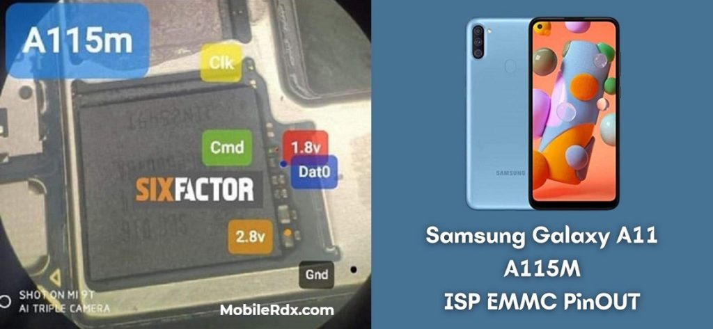 Samsung Galaxy A A M ISP EMMC PinOUT Test Point