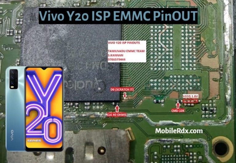 Vivo Y20 ISP EMMC PinOUT | Test Point