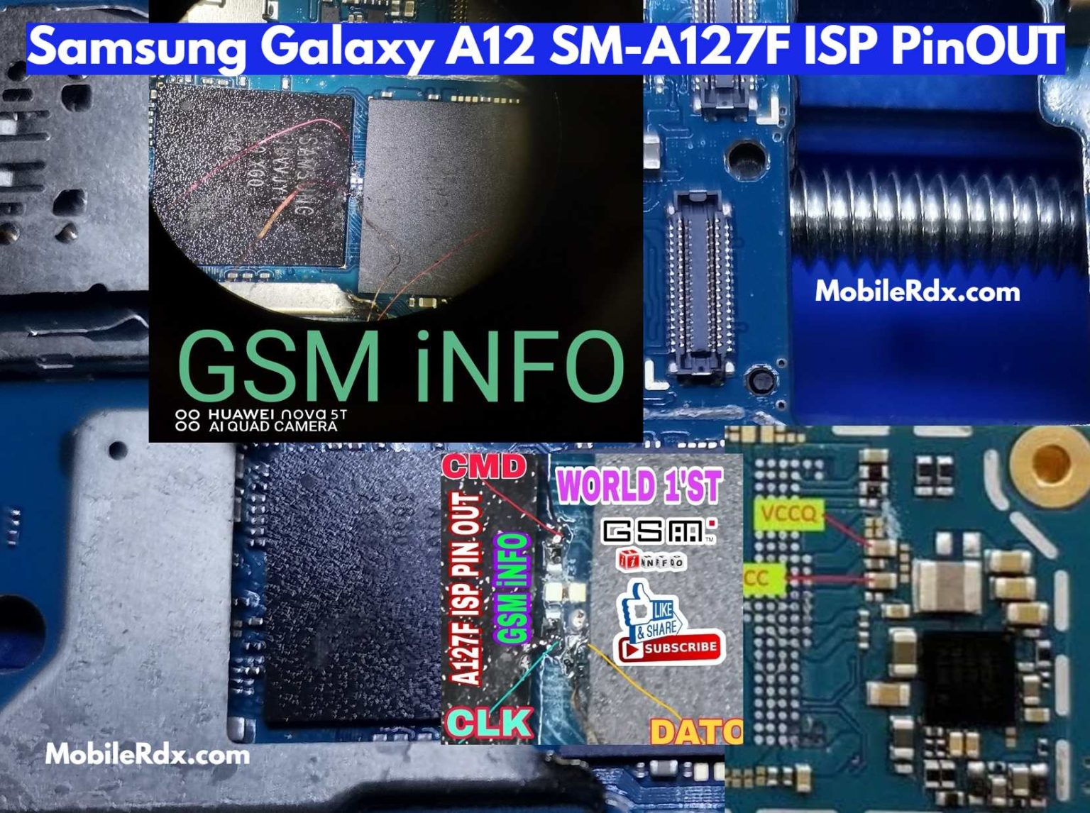 Samsung Galaxy A12 SM-A127F ISP PinOUT | Test Point Image