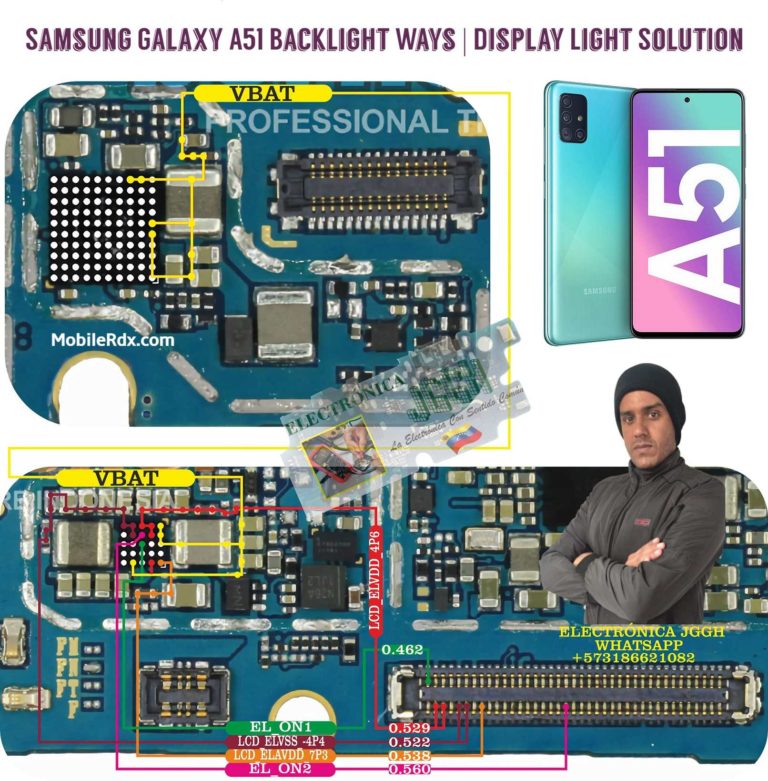 samsung a51 display light ways