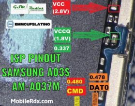 Samsung Galaxy A12 SM-A127F ISP PinOUT | Test Point Image