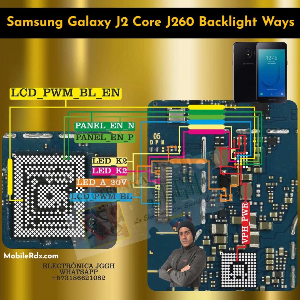 j260 lcd light