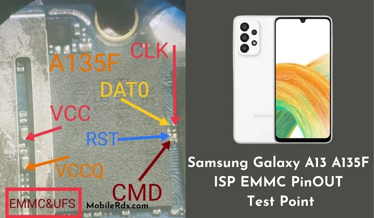 Samsung Galaxy A A F ISP EMMC PinOUT Test Point