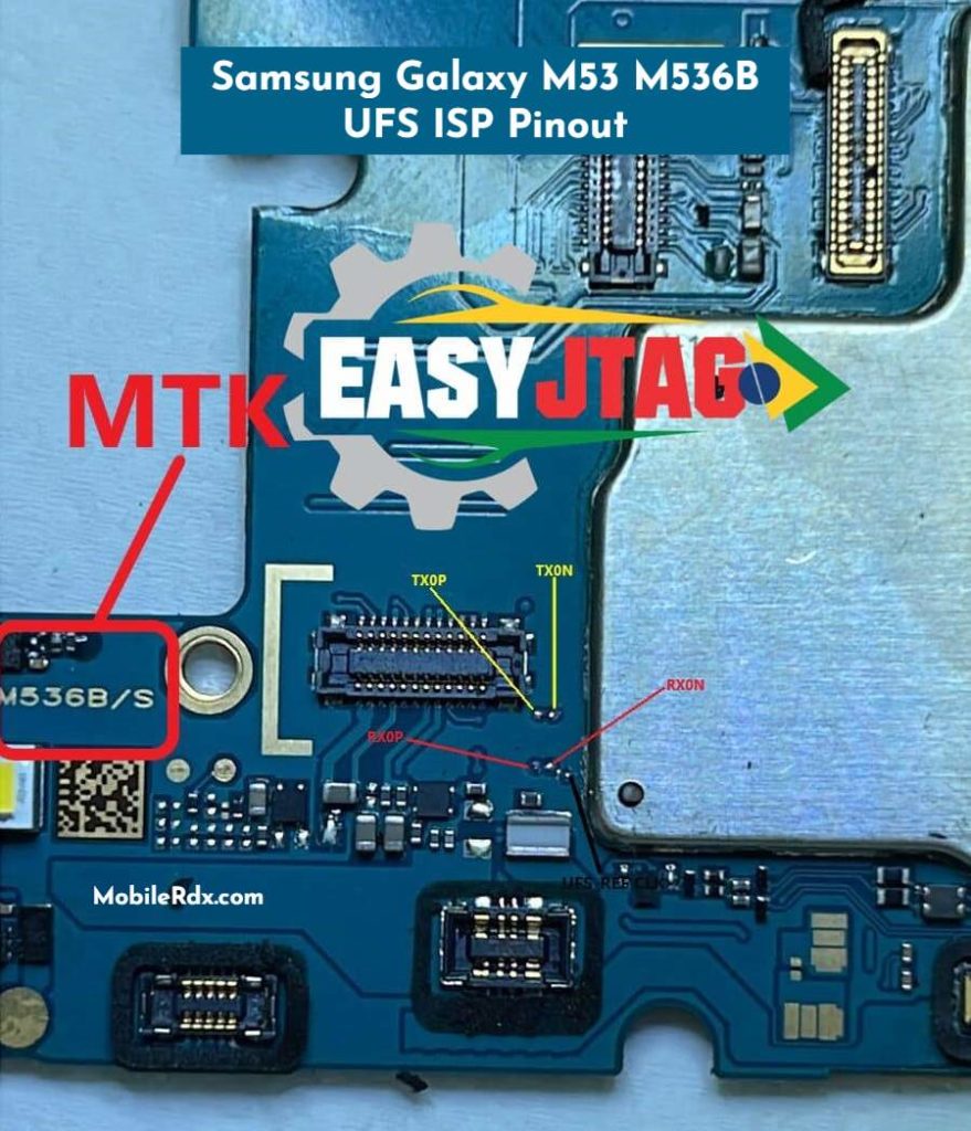 Samsung Galaxy M M B UFS ISP Pinout Test Point