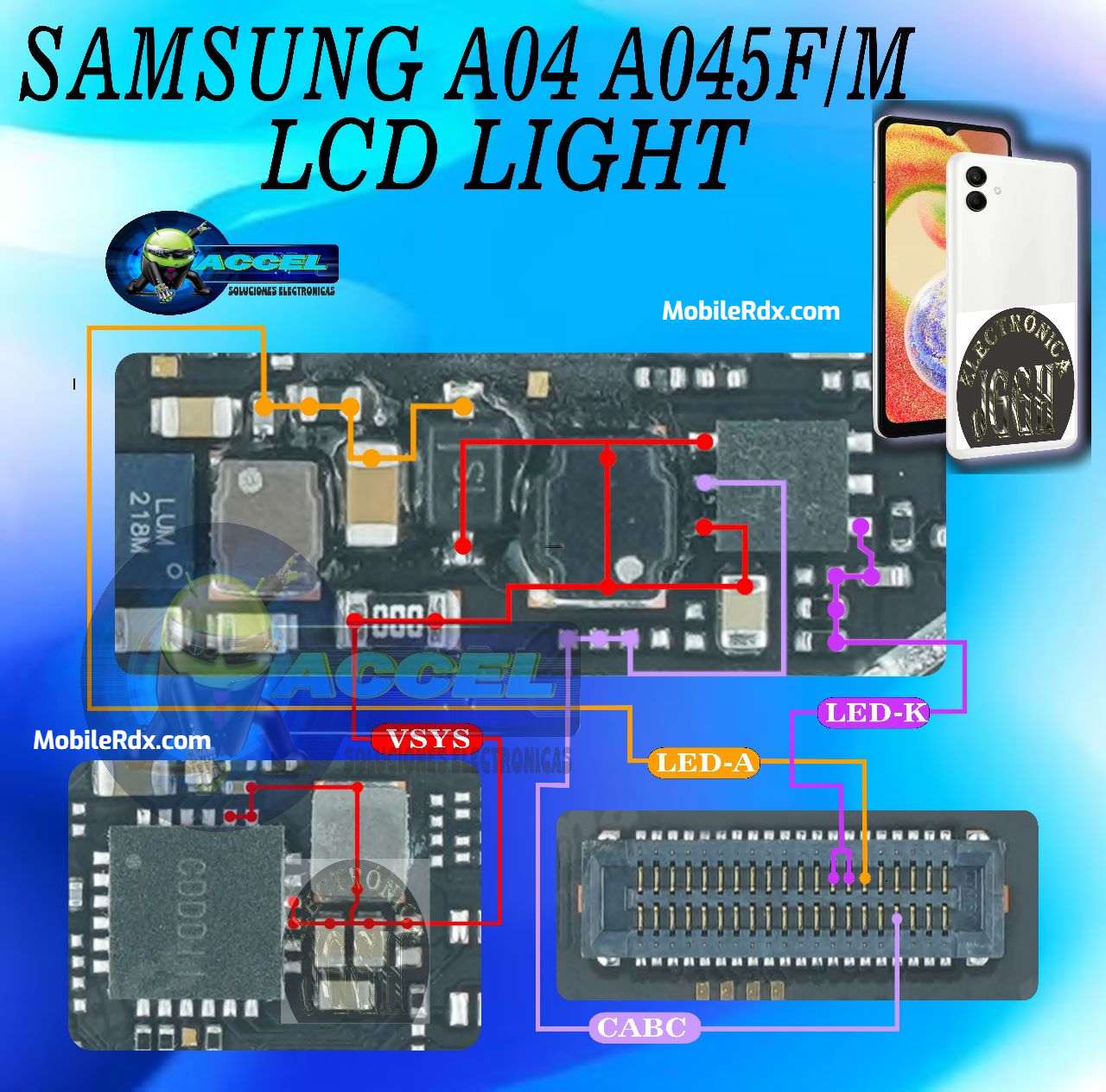 Samsung Galaxy A04 (SM-A045F) Backlight Ways, Repair Display Problem