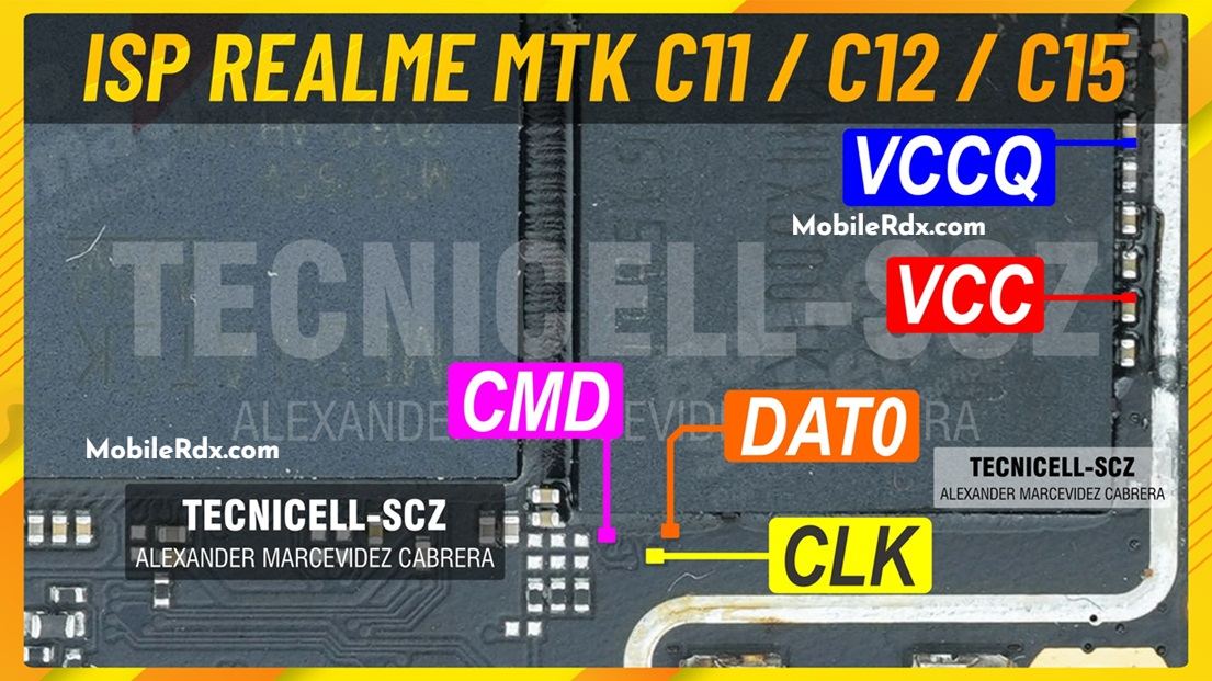 Realme C15 ISP EMMC PinOUT | Test Point