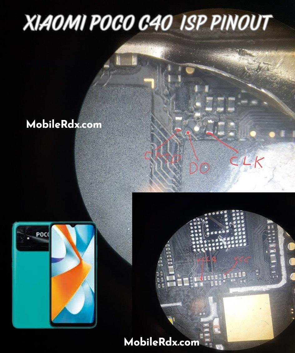 Xiaomi Poco C40 Isp Emmc Pinout Test Point 2503