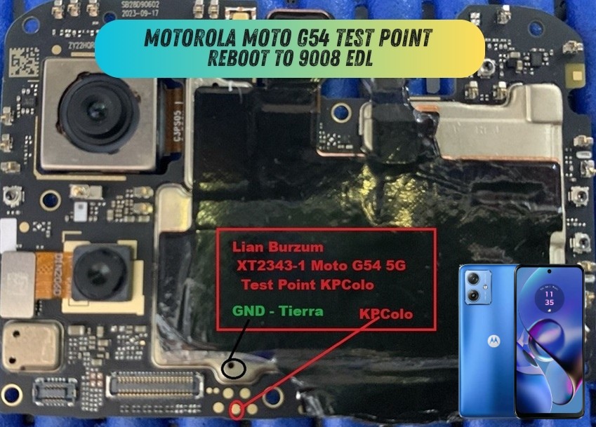 Motorola Moto G54 Test Point Reboot to 9008 EDL